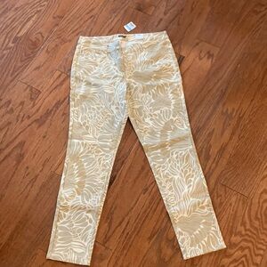 J.McLaughlin beige & white summer jean - size 14